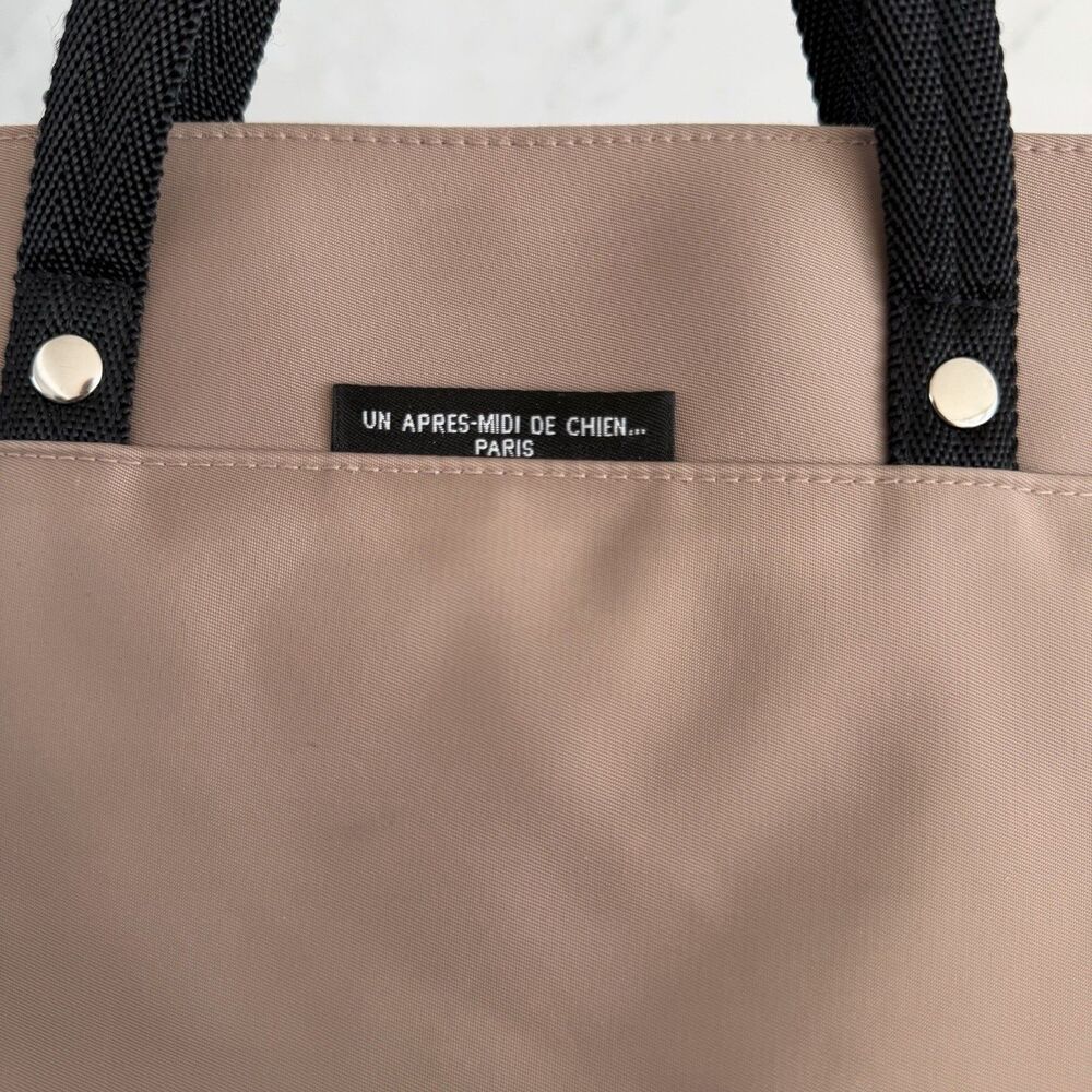 Un Apres Midi de Chien Nylong Satchel Handbag Tan Parisian Chic, Elevated Casual - Picture 2 of 7